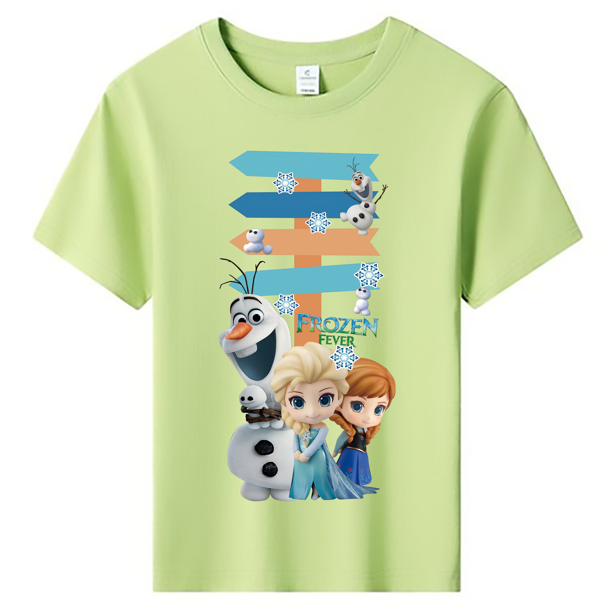 （画像用） アナと雪の女王 アンナ エルサ Frozen Anna Elsa 綿100％キッズTシャツ（フロントプリント）